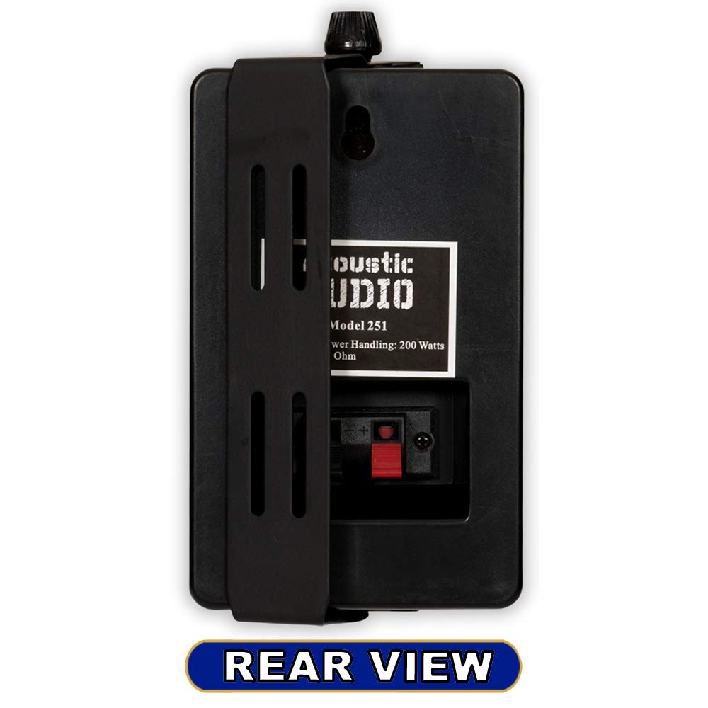 Acoustic Audio by Goldwood Acoustic Audio 251B Indoor Outdoor 3 Way Speakers 400 Watt Black Pair for Superior Sound Quality - View 6 of 6