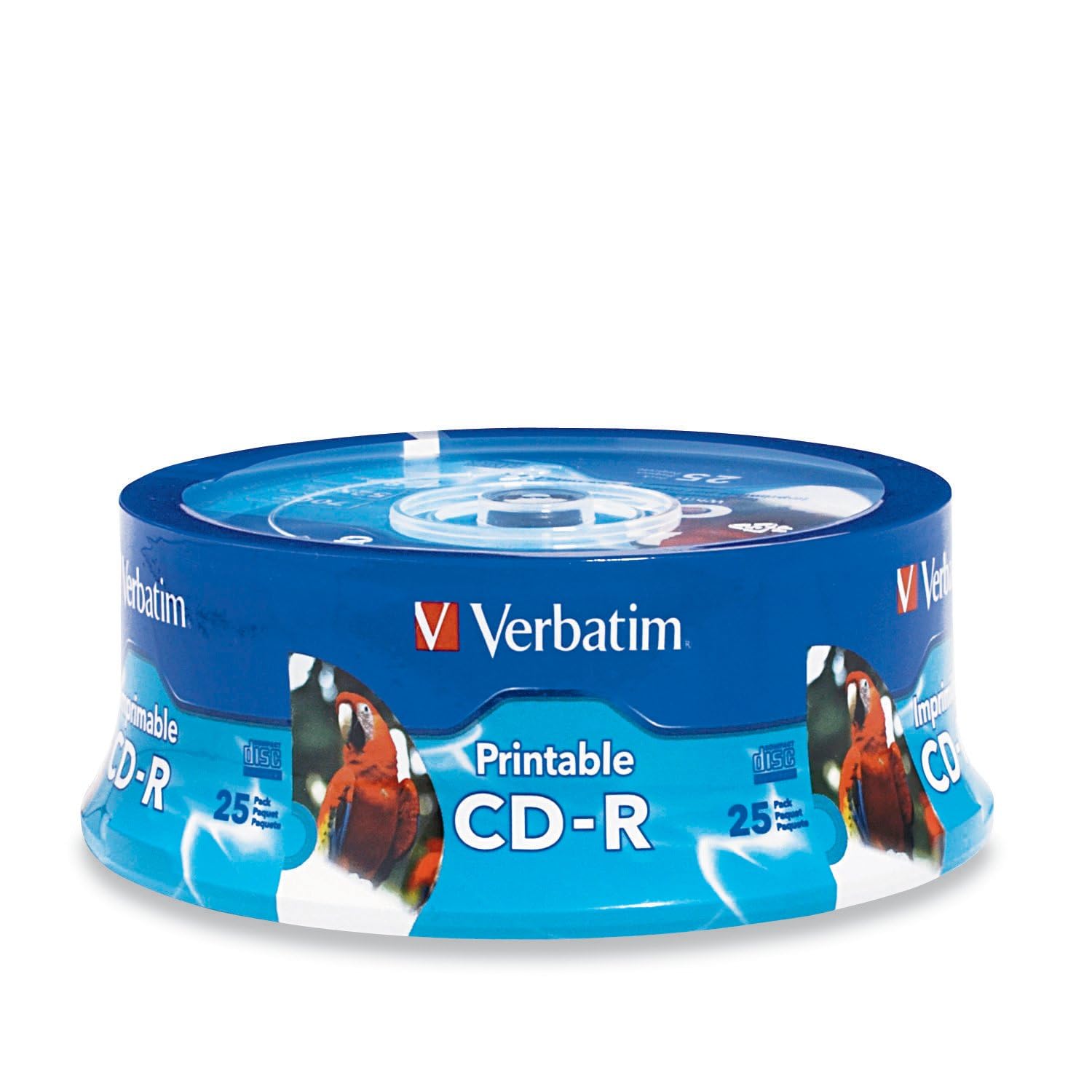Verbatim Verbatim CD-R Blank Discs 700MB 80 Min 52X - White Inkjet Printable 25pk Spindle