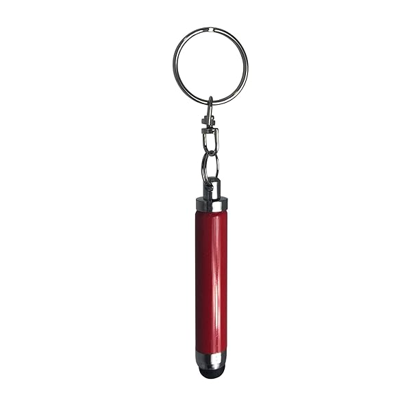 BoxWave Ruby Stylus Pen for iPad 1st Gen (2010) - Mini Capacitive Stylus with Keyring Loop