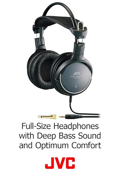 JVC JVC HARX700 Full Size Headphones - Precision Sound & Comfort in Black - View 4 of 9