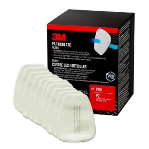 3M 3M P95 Performance Filters 10 Pack - NIOSH-Approved, Easy Install for 5000 & 6000 Respirators