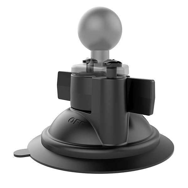 RAM MOUNTS "RAM Mounts Twist-Lock Suction Cup Base RAP-224-1U for B Size 1" Ball - Secure & Versatile Mounting Solution" - View 4 of 11