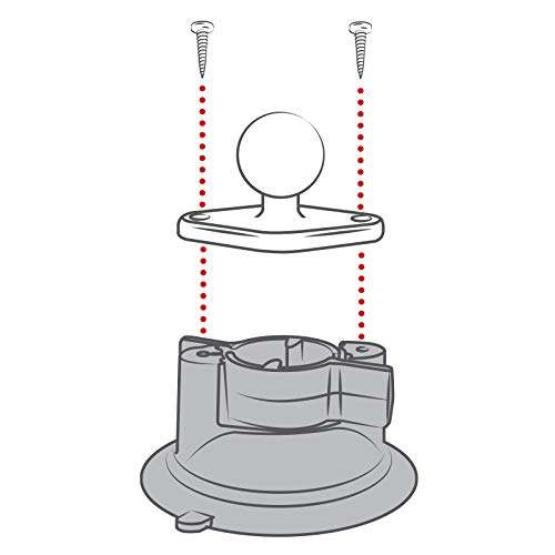 RAM MOUNTS "RAM Mounts Twist-Lock Suction Cup Base RAP-224-1U for B Size 1" Ball - Secure & Versatile Mounting Solution" - View 6 of 11