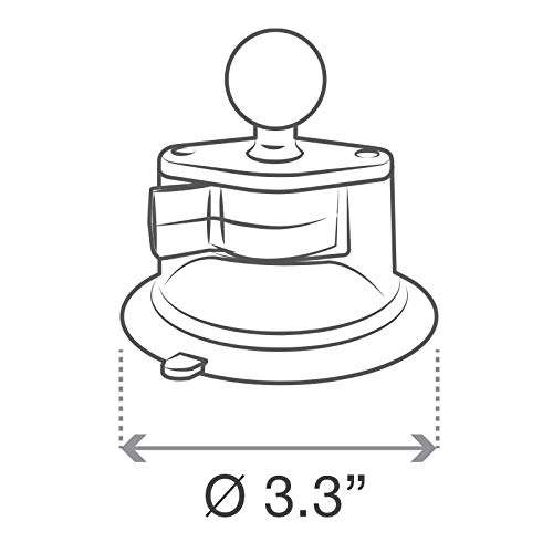 RAM MOUNTS "RAM Mounts Twist-Lock Suction Cup Base RAP-224-1U for B Size 1" Ball - Secure & Versatile Mounting Solution" - View 9 of 11