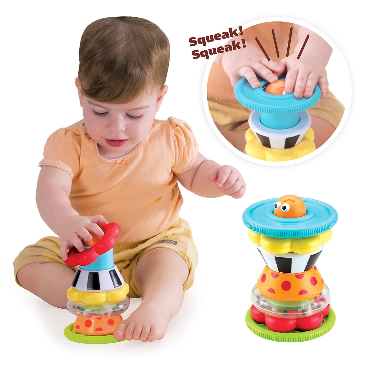 Yookidoo Yookidoo Musical Crawl N Go Snail Toy for Babies Promotes Crawling and Walking Rolls and Spins Its Shell - View 6 of 7
