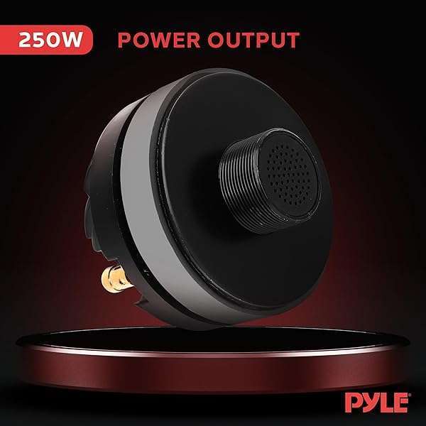 Pyle Powerful Pyle 1.5 Inch Tweeter Horn Driver - 500W Peak, 250W RMS, 95dB, 8Ohm Audio Speaker System - View 4 of 8