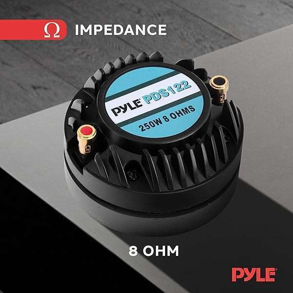 Pyle Powerful Pyle 1.5 Inch Tweeter Horn Driver - 500W Peak, 250W RMS, 95dB, 8Ohm Audio Speaker System - View 5 of 8