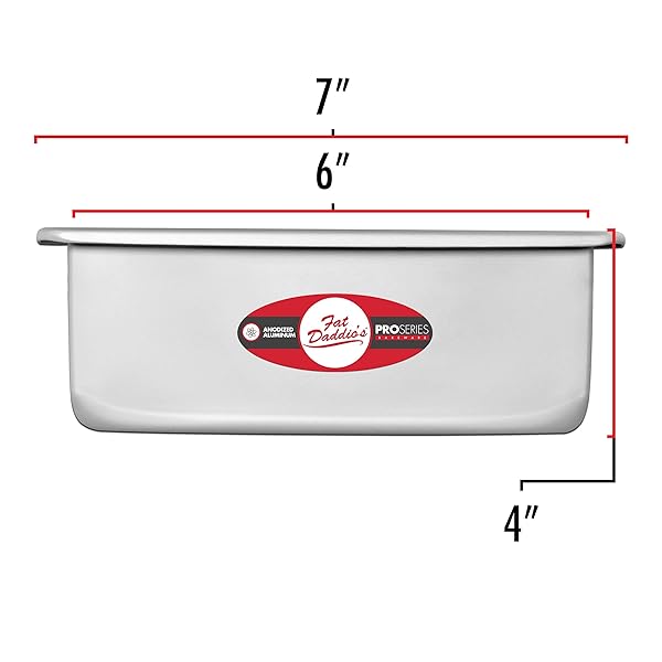 Fat Daddio's Fat Daddio's Anodized Aluminum Square Cake Pan 6x4 Inch Durable Nonstick Bakeware for Perfect Cakes - View 2 of 5