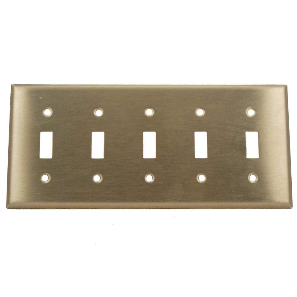 Leviton 84023-40 SS WP 5G TGL: Standard Size Wall Plate for Enhanced Connectivity