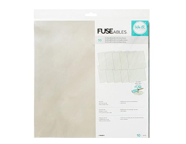 We R Memory Keepers "Buy We R Memory Keepers 660871 10-Piece Fuseables Clear Sheets 12x12" for Crafting & Scrapbooking"