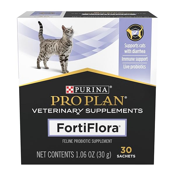 Pro Plan Veterinary Diets Purina Pro Plan FortiFlora Cat Probiotic - 30 ct for Diarrhea Relief in Cats