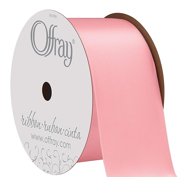 C.R. Gibson C.R. Gibson Light Pink Satin Ribbon 1.5 Inch Wide 4 Yards Ideal for Crafts and Decorations