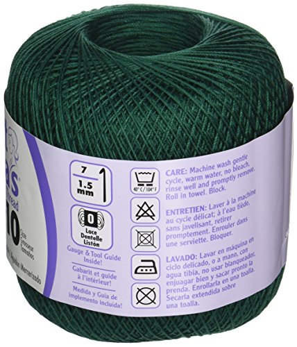 Red Heart Coats Crochet Aunt Lydia's Cotton Classic Size 10 in Forest Green - Perfect for Your Next Project! - View 4 of 4