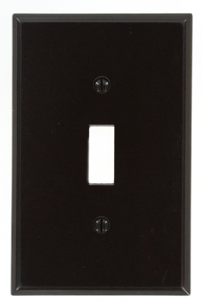 Leviton 80501 Midway Size Brown 1-Gang Toggle Switch Wallplate - Durable & Stylish