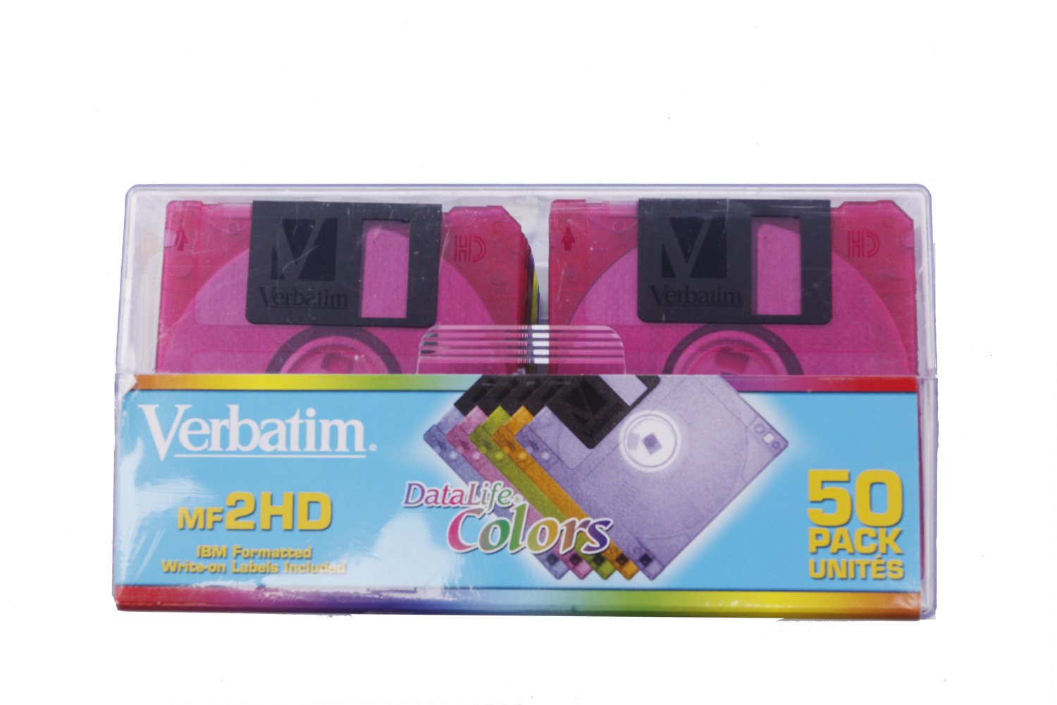"Verbatim DataLife 3.5" 1.44MB IBM Formatted HD Disks - 50 Pack for Reliable Data Storage"