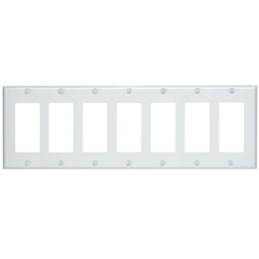 Leviton 80407-W WH WP 7G DEC: High-Quality Wall Plate for Enhanced Home Aesthetics