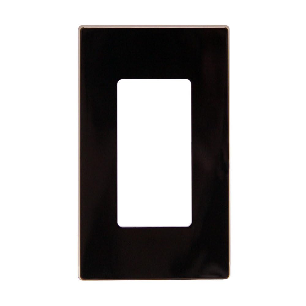 Leviton Leviton 80301-S Brown Decora Plus Screwless Wall Plate - 1-Gang Design for Modern Interiors
