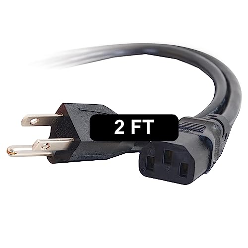 Buy C2G 2FT Premium AC Power Cord - Durable Cable for TV, Computer, Monitor & Appliances (Model 24240)
