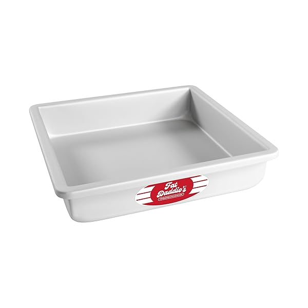 Fat Daddio's Fat Daddio's PSQ-992 Anodized Aluminum Square Cake Pan 9x2 Inch Durable Nonstick Bakeware for Perfect Cakes