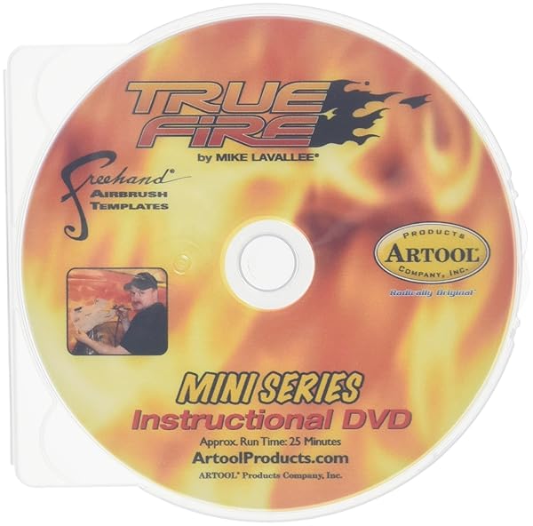 Artool Iwata Medea Artool Freehand Airbrush Templates True Fire Template Set White for Precision Painting and Art Projects