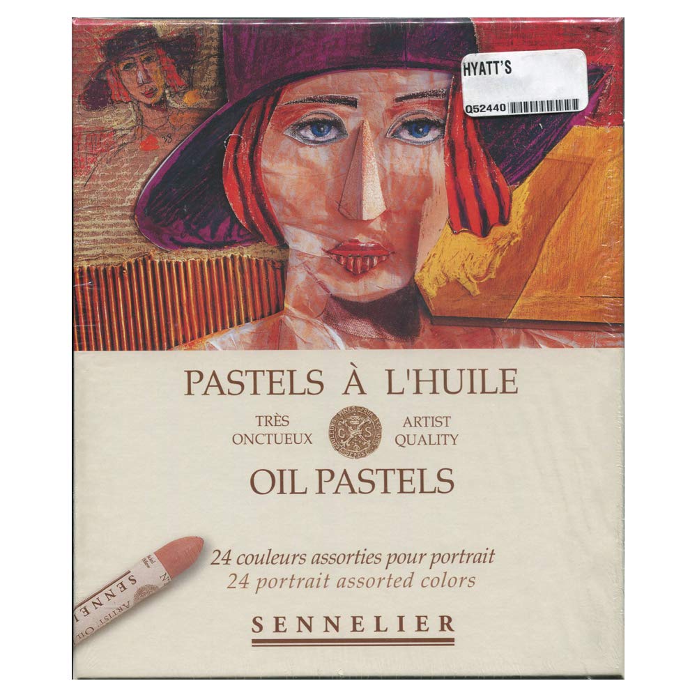 SENNELIER Sennelier 24 Count Cardboard Oil Pastel Set for Portrait Art Projects