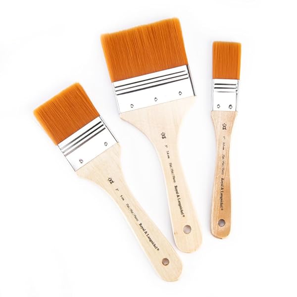 Royal & Langnickel Royal & Langnickel Golden Taklon Paint Brushes - 3 Pack Assorted Sizes for Artists - View 2 of 6