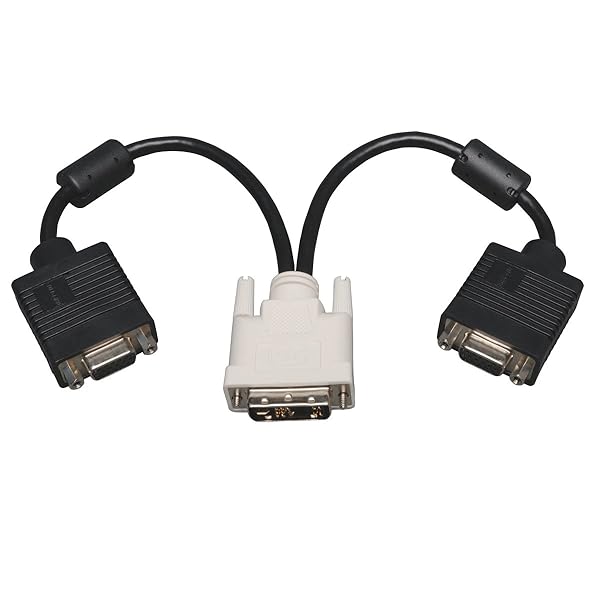 Tripp Lite P120-001-2 DVI-A to Dual HD15 Splitter Cable - High-Quality Adapter for Enhanced Connectivity
