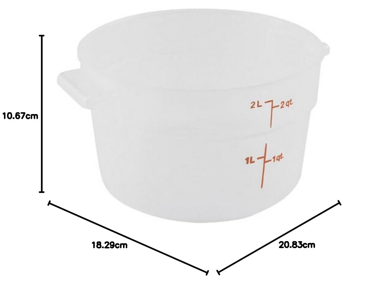 Cambro Cambro RFS2PP190 2 Qt Round Polypropylene Food Storage Container Camwear for Efficient Food Organization - View 2 of 7