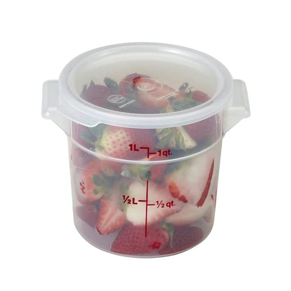 Cambro Cambro RFS2PP190 2 Qt Round Polypropylene Food Storage Container Camwear for Efficient Food Organization - View 5 of 7