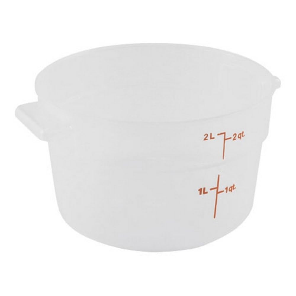 Cambro Cambro RFS2PP190 2 Qt Round Polypropylene Food Storage Container Camwear for Efficient Food Organization