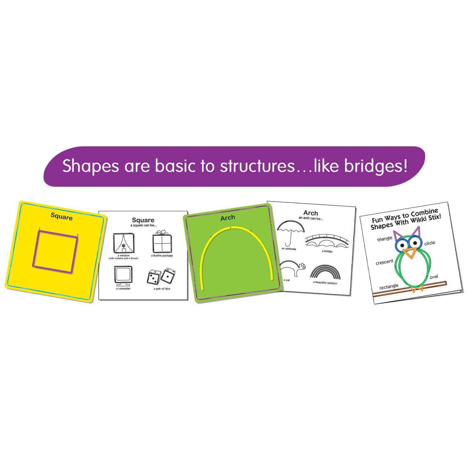 WikkiStix Wikki Stix Basic Shapes Cards Kit for Creative Learning and Fun Activities - View 5 of 6