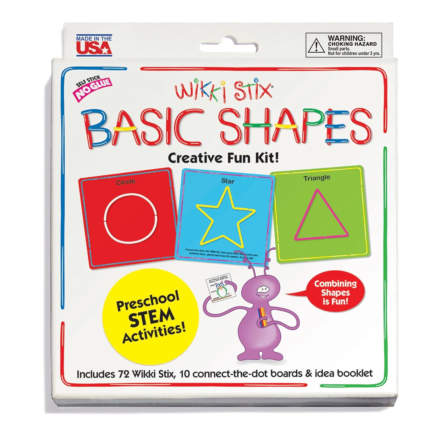 WikkiStix Wikki Stix Basic Shapes Cards Kit for Creative Learning and Fun Activities
