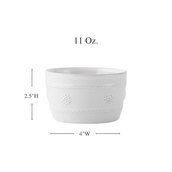 Juliska Juliska Berry and Thread Ramekin Whitewash Elegant Serveware for Stylish Dining - View 3 of 9