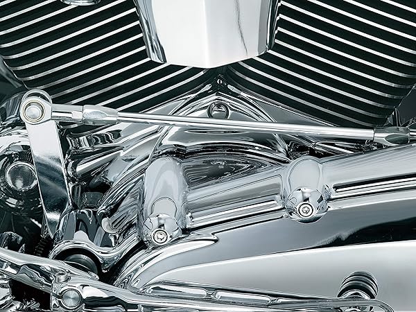 Kuryakyn Upgrade Your Harley: Kuryakyn 8392 Chrome Cylinder Base Cover for 2006-2017 Models - View 5 of 6