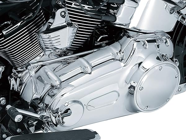 Kuryakyn Upgrade Your 2007-17 Harley Softail: Kuryakyn 8398 Chrome Inner Primary Cover Accessory - View 4 of 4