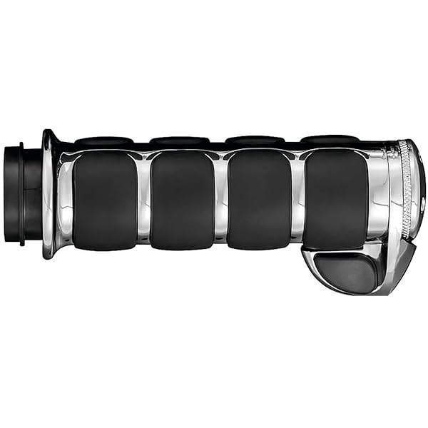 Kuryakyn Upgrade Your Ride: Kuryakyn 6228 ISO Handlebar Grips for 2008-19 Harley-Davidson - Chrome, Standard Throttle Boss - View 2 of 4