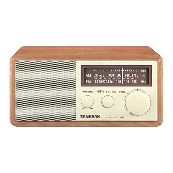 Sangean Buy Sangean WR-11 Wood Cabinet AM/FM Table Top Analog Radio - Classic Wooden Design - View 4 of 8