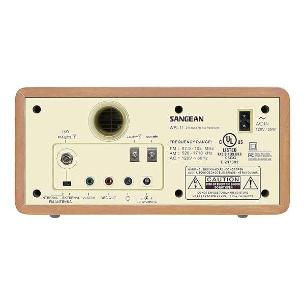 Sangean Buy Sangean WR-11 Wood Cabinet AM/FM Table Top Analog Radio - Classic Wooden Design - View 5 of 8