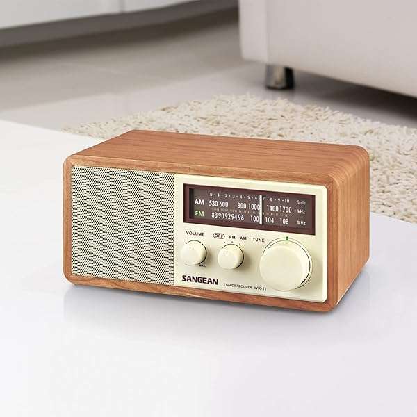 Sangean Buy Sangean WR-11 Wood Cabinet AM/FM Table Top Analog Radio - Classic Wooden Design - View 8 of 8