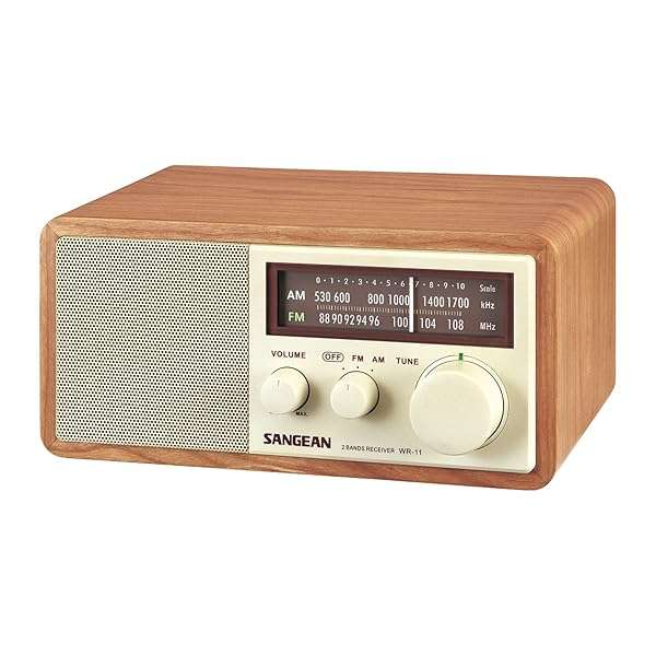 Sangean Buy Sangean WR-11 Wood Cabinet AM/FM Table Top Analog Radio - Classic Wooden Design - View 3 of 8