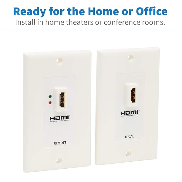 TRIPP LITE Tripp Lite HDMI Over Dual Cat5/Cat6 Extender Wall Plate Kit - Transmitter & Receiver, TAA Compliant, 3-Year Warranty - View 8 of 11