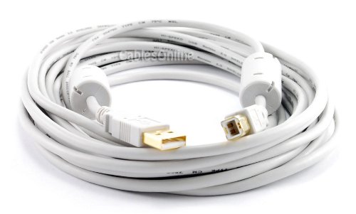 20ft A/B Hi-Speed USB 2.0 Cable with Ferrite Cores - CablesOnline.com | Atlantic ComputerTech