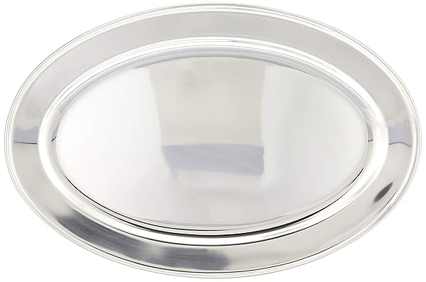 Winco Winco Stainless Steel 11.5-Inch OPL-18 Oval Platter - Durable & Stylish Serving Dish