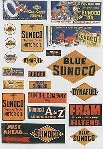 JL INNOVATIVE DESIGN JL Innovative Design JLI237 Vintage Sunoco Gas Station Signs Posters from the 1940s to 1950s