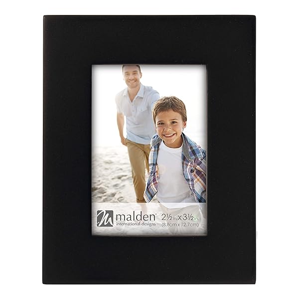 Malden Malden 2x3 Picture Frame Wide Real Wood Molding Real Glass Black Quality Home Decor