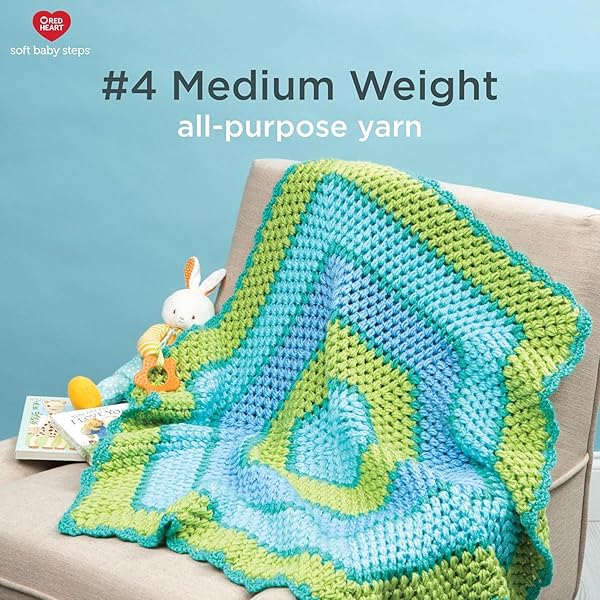 Red Heart Buy RED HEART Soft Baby Steps Yarn in Baby Blue - Perfect for Cozy Baby Projects! - View 4 of 11