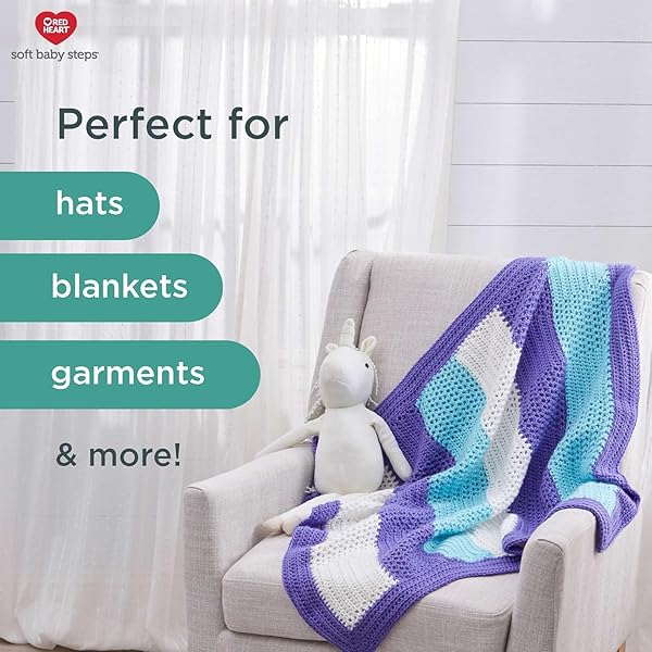 Red Heart Buy RED HEART Soft Baby Steps Yarn in Baby Blue - Perfect for Cozy Baby Projects! - View 6 of 11