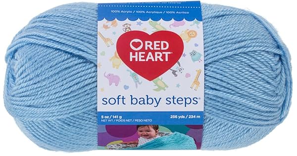 Red Heart Buy RED HEART Soft Baby Steps Yarn in Baby Blue - Perfect for Cozy Baby Projects! - View 3 of 11