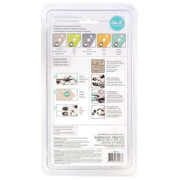 We R Memory Keepers Crop-A-Dile Eyelet Setter & Snap Punch - Versatile Craft Tool for Paper, Fabric, Leather & More - View 5 of 10