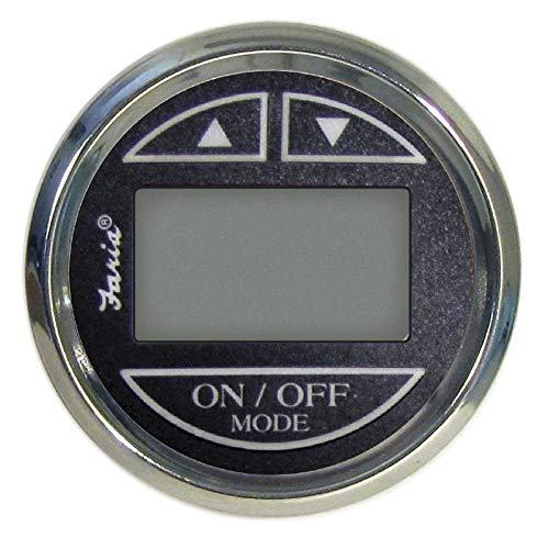 Faria Faria 13750 Chesapeake Stainless Steel Depth Sounder with Transom Mounted Transducer - SN2011-2, Black